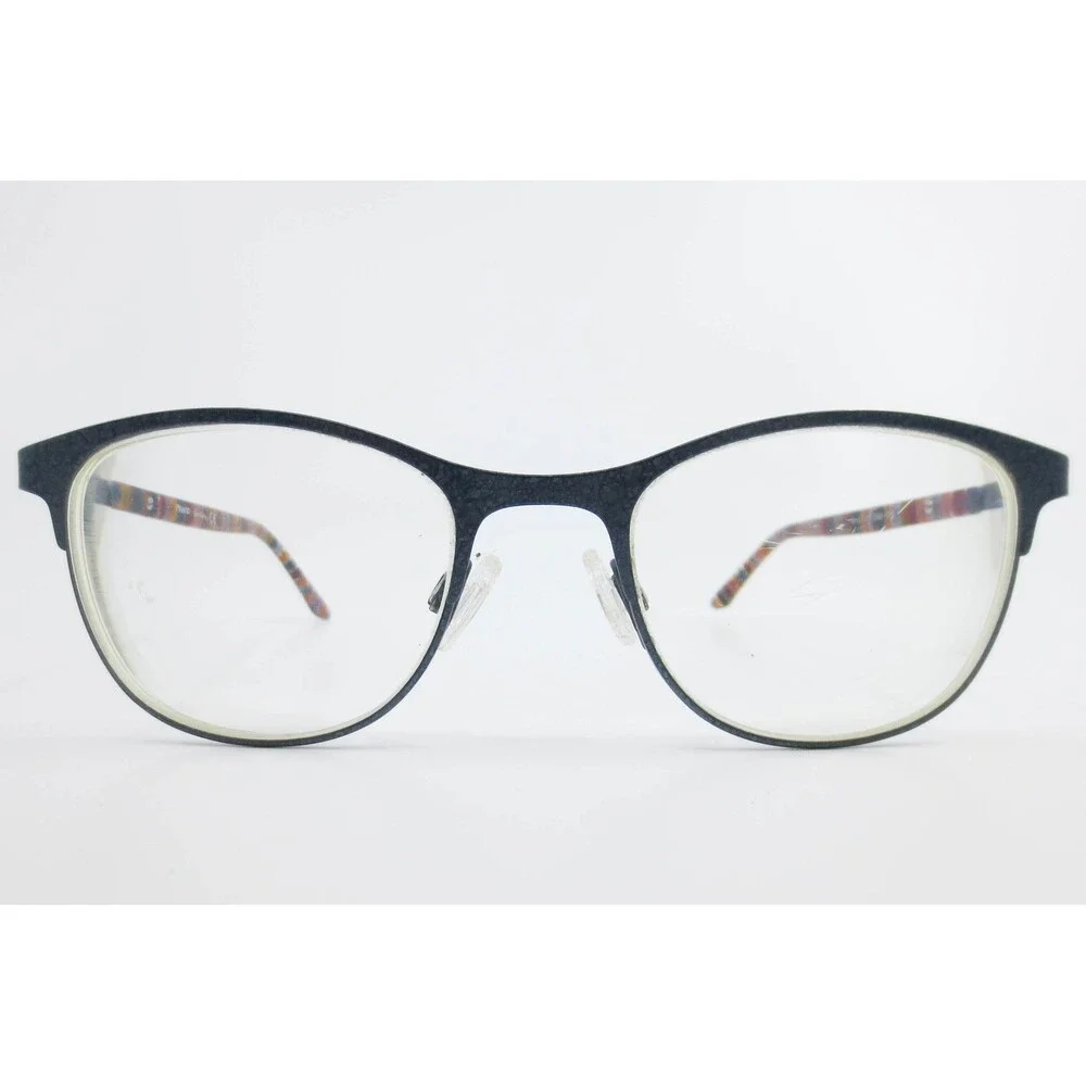 OWP Germany Mod 1421 300 135 Blue Multi Color Striped Eye Glass Frames 48-18-135